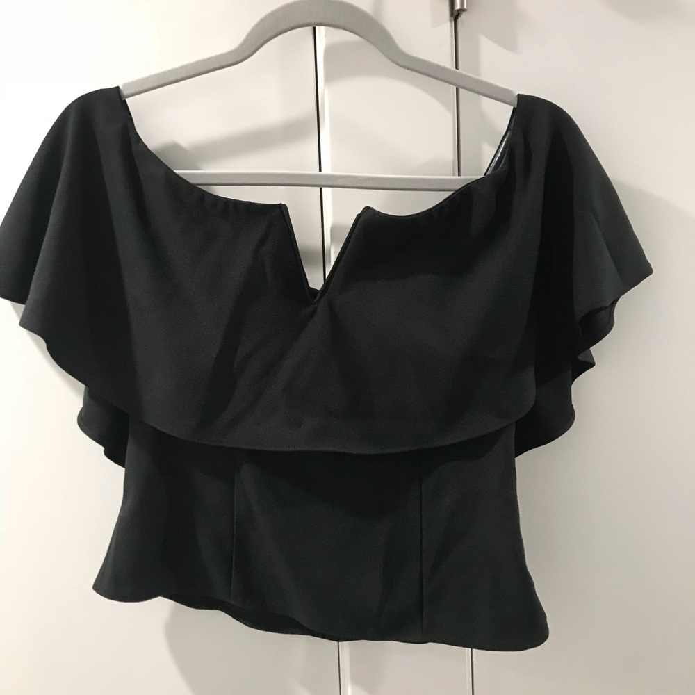 Off Shoulder Black Top